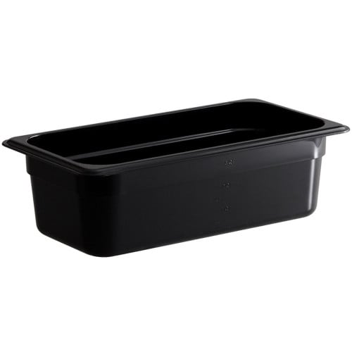 GN 1/3 Black Polycarbonate Gastronorm 100mm
