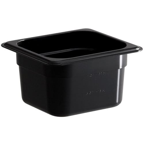 GN 1/6 Black Polycarbonate Gastronorm 100mm