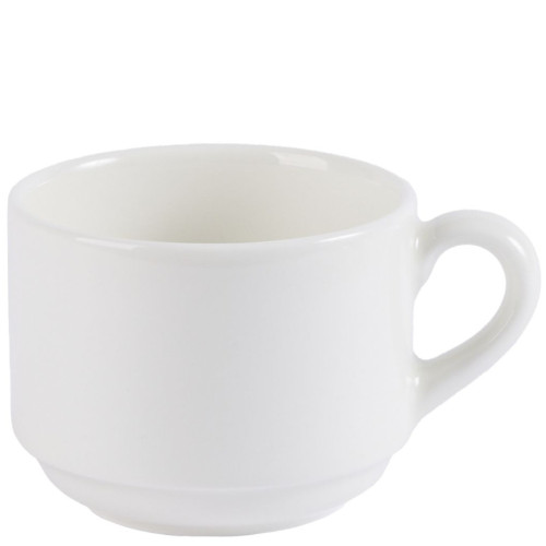 Elevate White Stacking Tea Cup 230ml/8oz (Pack of 6)