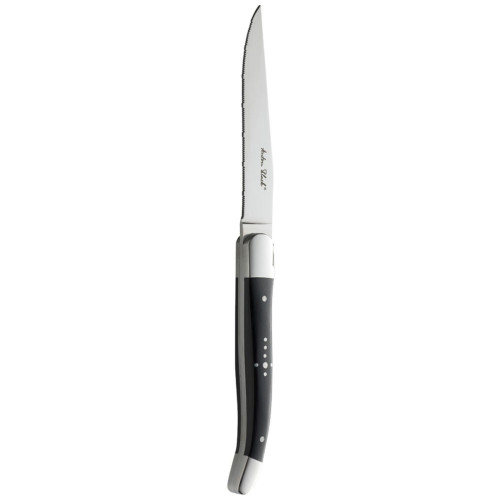 Laguiole Black Handled Steak Knife Serrated (Pack of 12)
