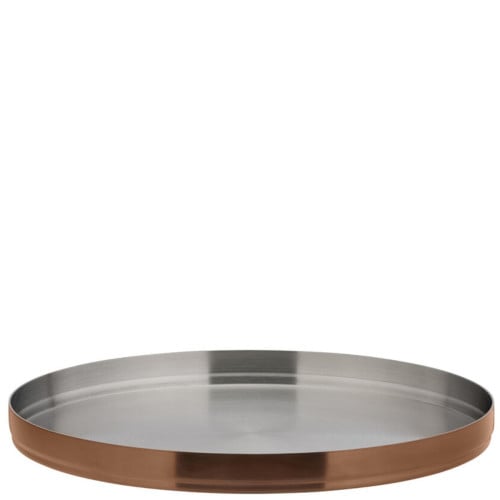 Brushed Copper Round Plate 23cm/9