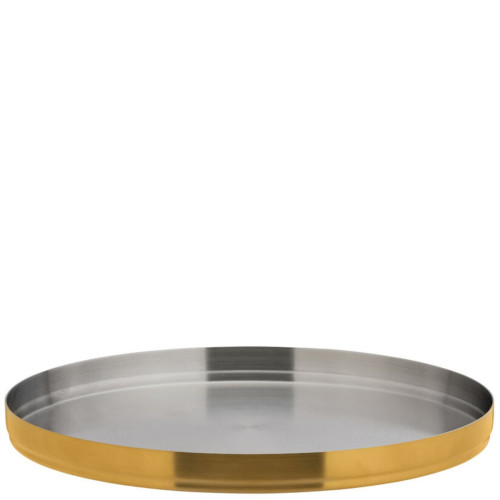 Brushed Gold Round Plate 23cm/9