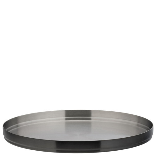 Brushed Black Round Plate 23cm/9