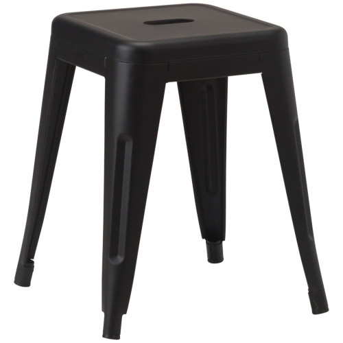 Artisano French Bistro Low Stool Matt Black