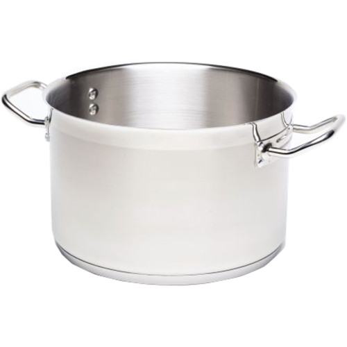 Genware Stainless Steel Casserole Pan 28cm 8 Litre
