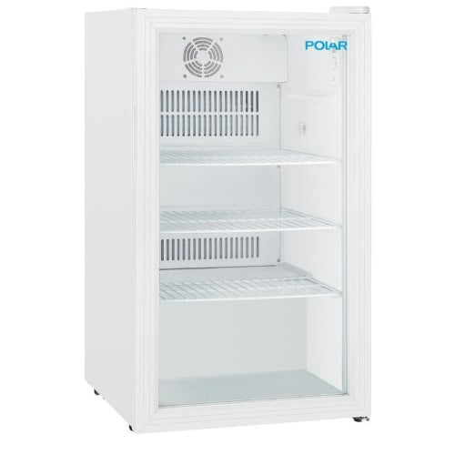 Polar C-Series Under Counter Display Fridge White 90 Litre