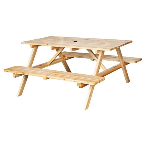 Bolero Elements Wooden Picnic Table & Bench Set