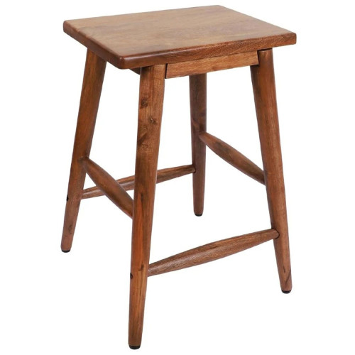Bolero Halsbury Mango Wood Stools (Pack of 2)