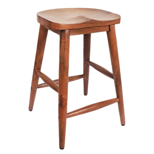 Bolero Halsbury Curved Mango Wood Stools (Pack of 2)