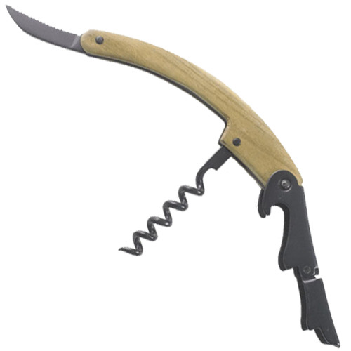 Lacor Madera Wood Luxary Waiters Friend Corkscrew Bottle Opener