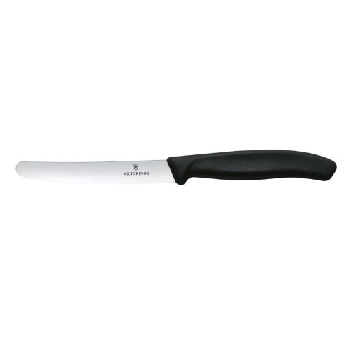Victorinox Swiss Classic Tomato Knife Wavy Black 11cm (Pack of 2)