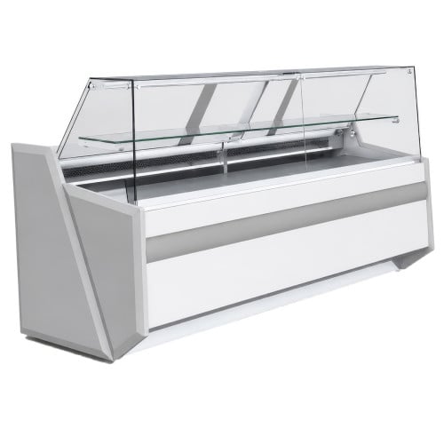 Graupel Modern Straight Glass Serve Over Counter (205 x 86.5 x 122cm)