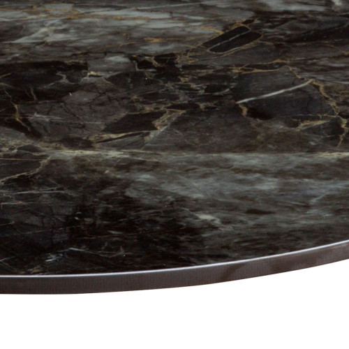 Artisano Portoro Marble High Gloss Ceramic Round Table Top 700mm