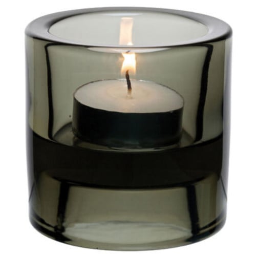 Black Double Ended Tealight Holder 7cm/2.75