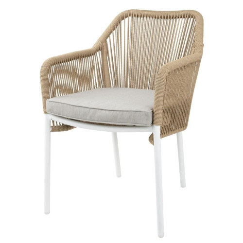 Bolero Bay PE Twist Rattan Outdoor Arm Chair Honey (Pack of 2)