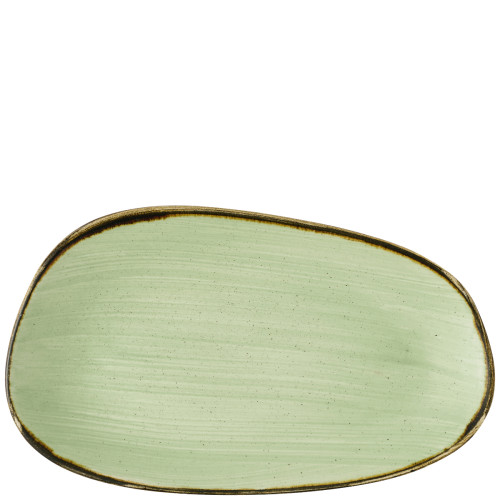 Churchill Stonecast Sage Green Opal Organic Oblong Platter 22 x 13cm (Pack of 6)