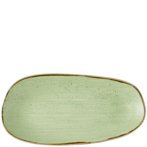 Churchill Stonecast Sage Green Opal Organic Oblong Platter 30 x 15cm (Pack of 12)
