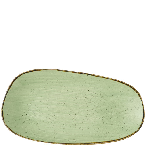 Churchill Stonecast Sage Green Opal Organic Oblong Platter 35 x 18.5cm (Pack of 6)