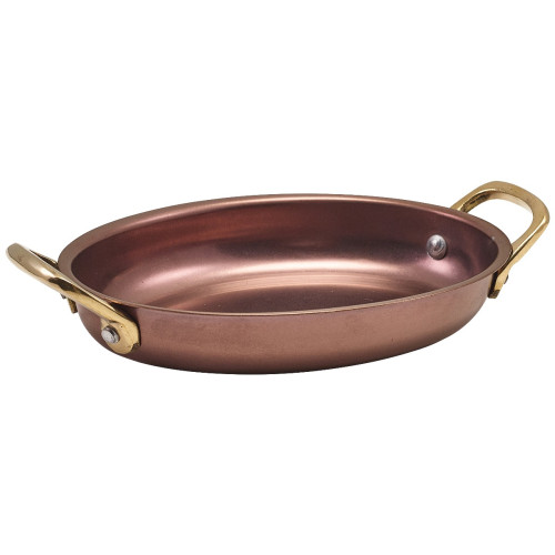 GenWare Copper Vintage Steel Oval Dish 16.5 x 12.5cm (Pack of 6)