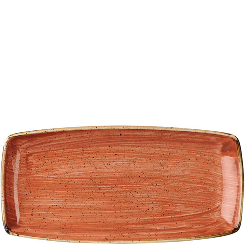 Churchill Stonecast Spiced Orange Oblong Plate 15 x 29.5cm/5.88 x 11.56