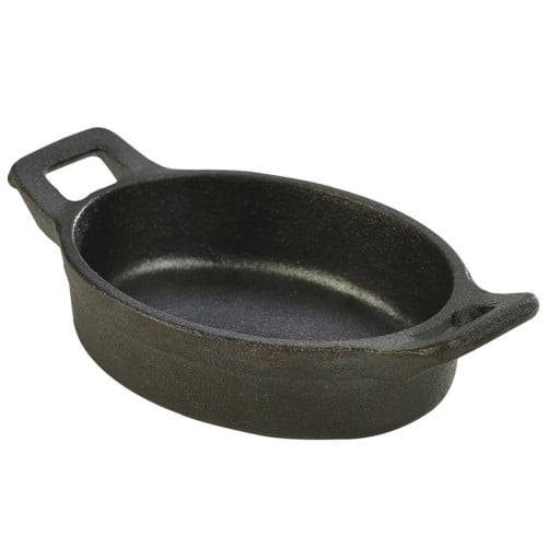 Mini Cast Iron Oval Eared Dish 12 x 9cm (Pack of 6)
