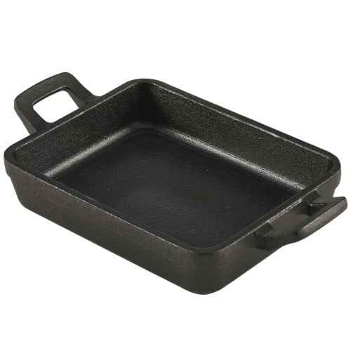 Mini Cast Iron Rectangular Dish 14x11cm (Pack of 6)