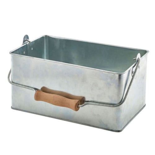 Galvanised Steel Rectangular Table Caddy 24.5x15.5x12.5cm