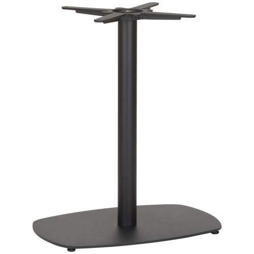 Vega Single Rectangular Black Dining Height Table Base	