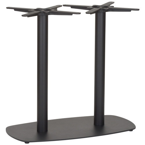 Vega Twin Rectangular Black Dining Height Table Base	