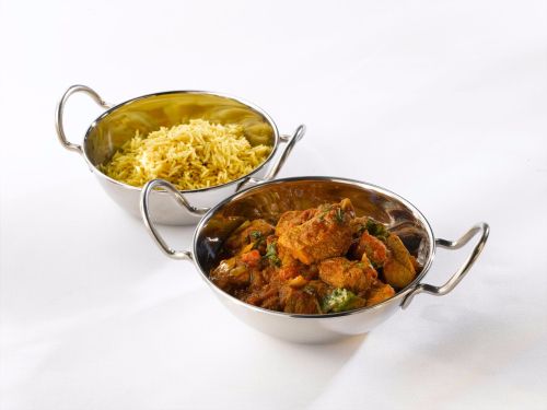 4,6,8,10,12 Balti Dish Stainless-Steel 21cm Indian Food Curry Serving  Handled