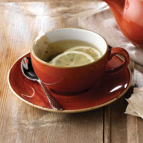 Rustic White 34cl Cappuccino Cup, Stonecast