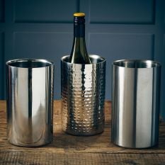 GenWare Wine Champagne Cooler Stainless Steel Hammered Double Wall