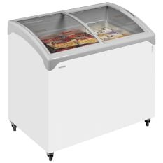 Tefcold Heavy Duty Chest Freezer Sliding Curved Glass Lid 298 Litre