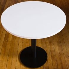 Artisano Glacier White With Matching ABS Edges Round Table Top 700mm