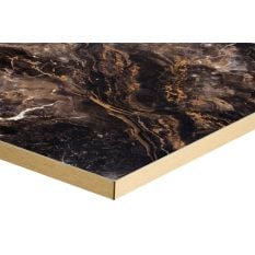 Formica Marbled Cappuccino With Gold ABS Edge High Gloss Rectangular Table Top 1200 x 700mm