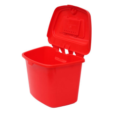 Red Vented 7L Compost Caddy with SE008 Sticker