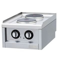 Buffalo 600 Series Electric Hob Boiling Top 2 Ring 3.5kw 1 Phase