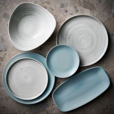 Churchill Stonecast Canvas Grey Chefs Oblong Plate 18.9 x 35.5cm/7.4 x 14" (Pack of 6)