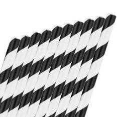 Paper Drinking Straws Black Stripe 8 Inch 20cm (Pack of 250)