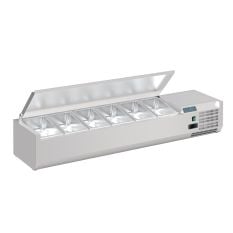 Polar G-Series Refrigerated Topping Unit with Lid 6x 1/4GN 1400mm