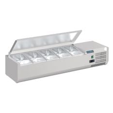 Polar G-Series Refrigerated Topping Unit with Lid 5x 1/4GN 1200mm