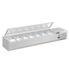 Polar G-Series Refrigerated Topping Unit with Lid - 7 x GN 1/4 1500mm