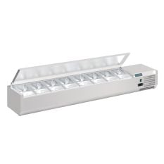 Polar G-Series Refrigerated Topping Unit with Lid 8x 1/4GN 1800mm