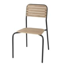 Bolero Santorini Wood Effect Outdoor Chairs (Pack of 4)