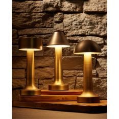 Dome Cordless Table Lamp Bronze 22cm