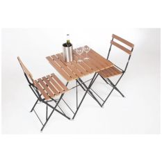 Bolero Faux Wood Bistro Folding Chairs (Pack of 2)