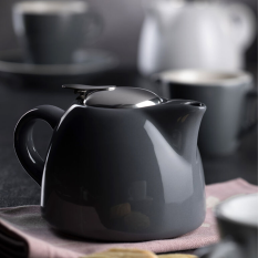Barista Grey Teapot 450ml/15oz (Pack of 6)