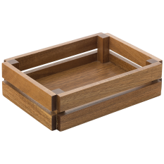 Acacia Small Crate 22 x 16cm/8.75" x 6.25" (Pack of 6)