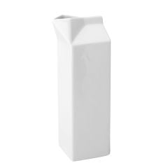 Titan White Ceramic Milk Carton 1L/36.5oz (Pack of 6)