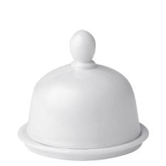 Titan White Butter Dish with Lid 8cm/3" (Pack of 6)